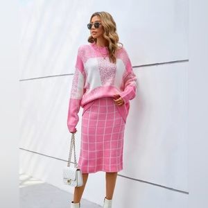 PINK SWEATER SET